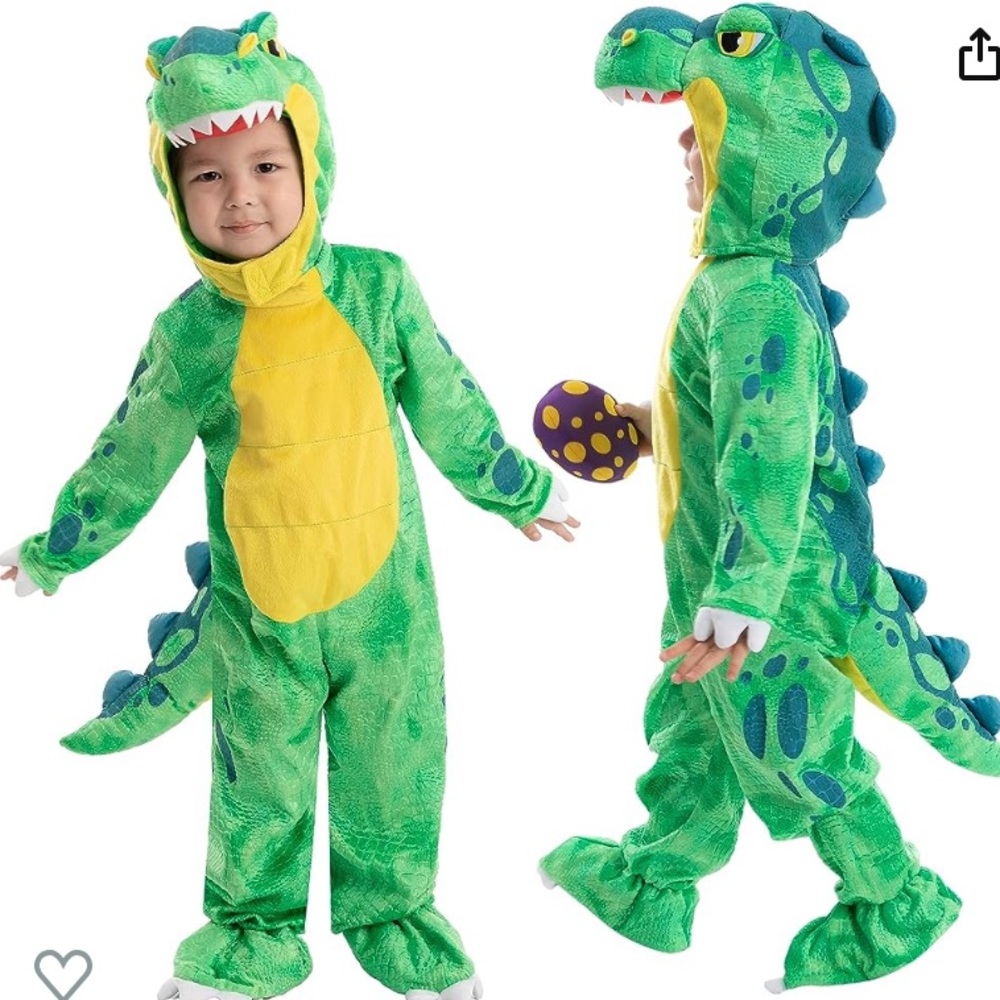 Green T Rex child costume